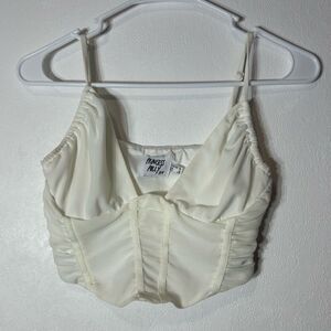 Princess Polly white tank top size 10